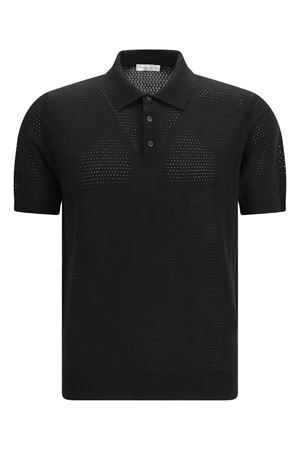 Polo in puro cotone nero ROBERTO COLLINA | 261MYA1322409